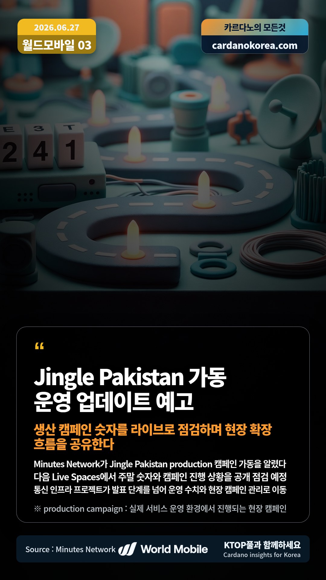 Minutes Network가 Jingle Pakistan production 캠페인 가동을 알렸다 — 다음 Live Spaces에서 주말 숫자와 캠페인 진행 상황을 공개 점검 예정