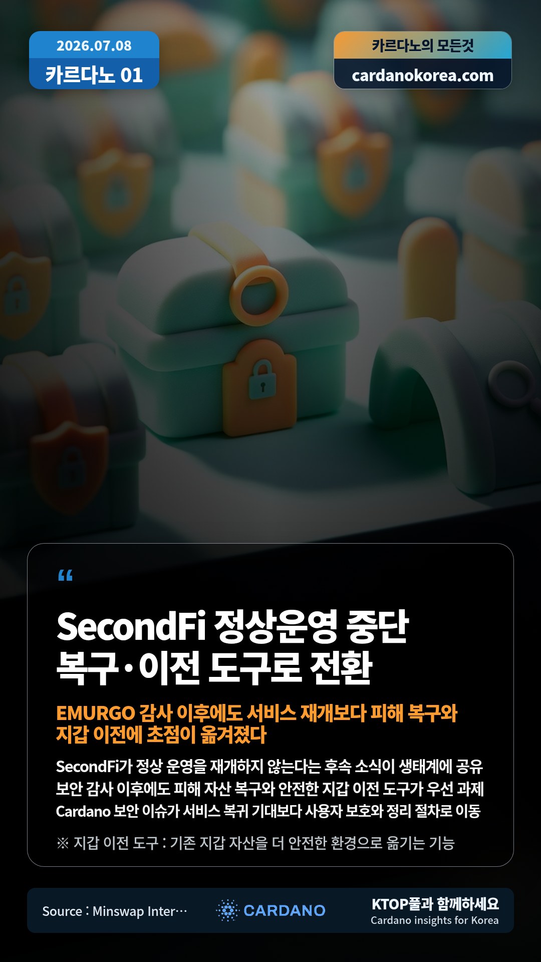 SecondFi가 정상 운영을 재개하지 않는다는 후속 소식이 생태계에 공유 — 보안 감사 이후에도 피해 자산 복구와 안전한 지갑 이전 도구가 우선 과제