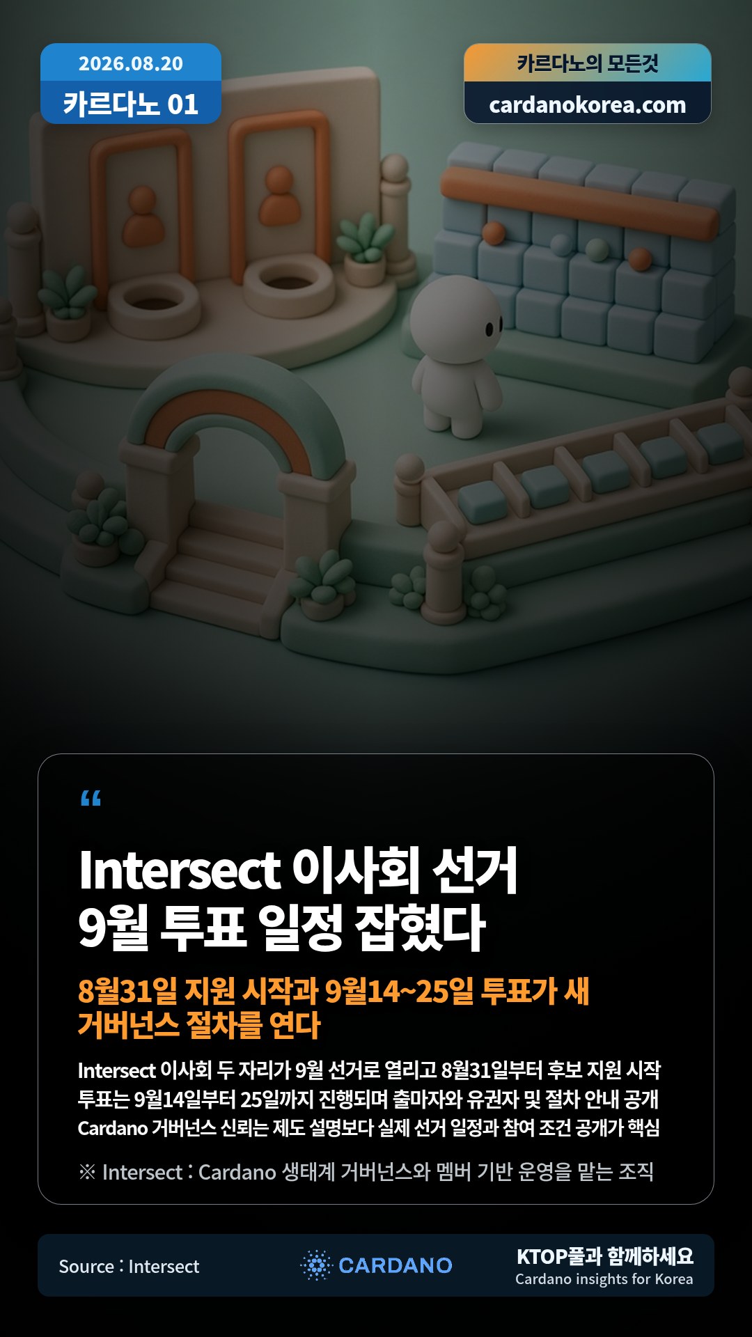 Intersect 이사회 두 자리가 9월 선거로 열리고 8월31일부터 후보 지원 시작 — 투표는 9월14일부터 25일까지 진행되며 출마자와 유권자 및 절차 안내 공개