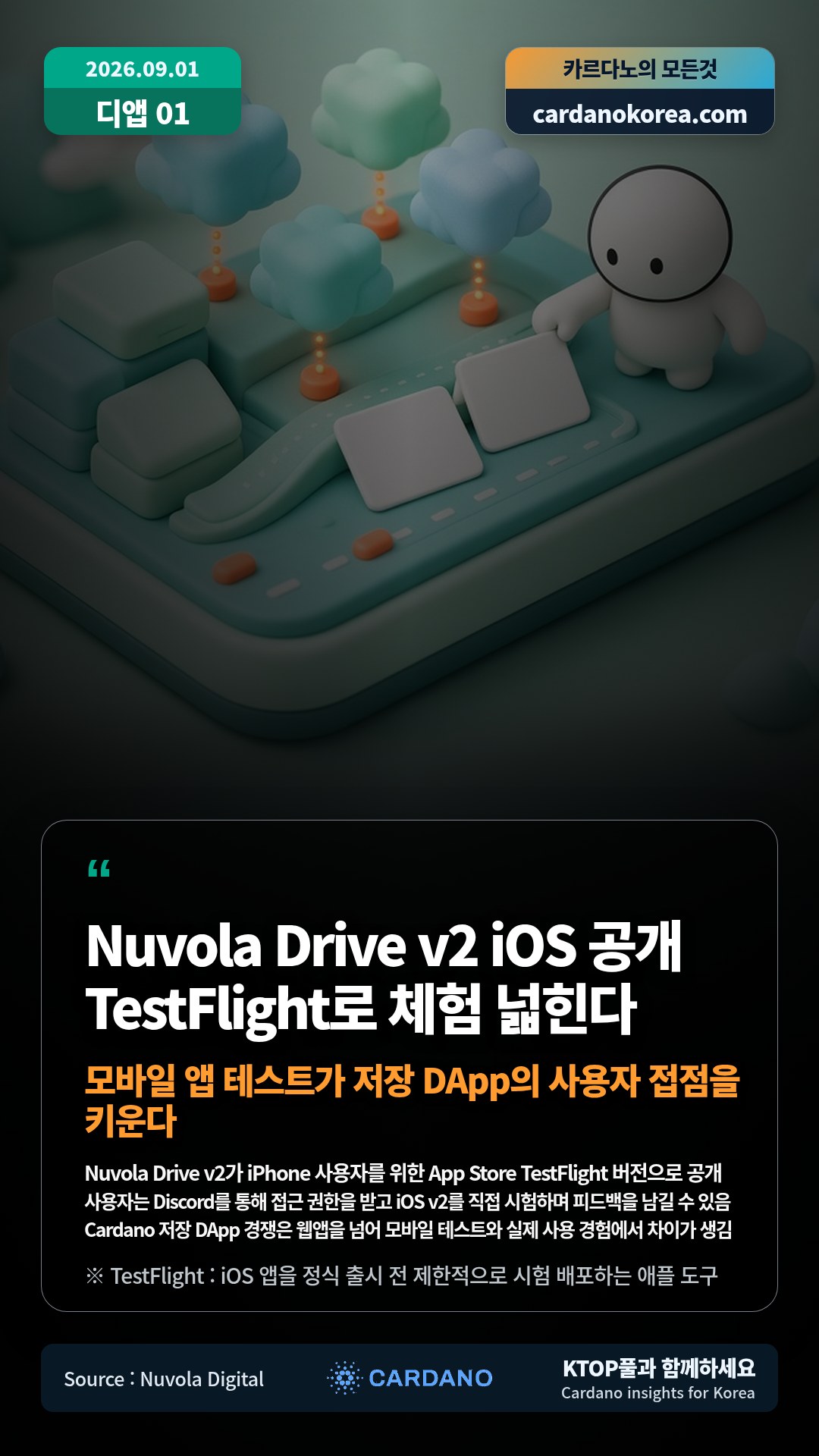 Nuvola Drive v2가 iPhone 사용자를 위한 App Store TestFlight 버전으로 공개 — 사용자는 Discord를 통해 접근 권한을 받고 iOS v2를 직접 시험하며 피드백을 남길 수 있음