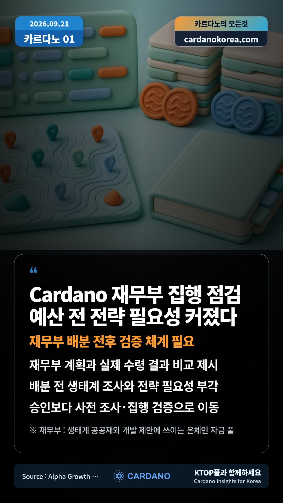 재무부 계획과 실제 수령 결과 비교 제시 — 배분 전 생태계 조사와 전략 필요성 부각