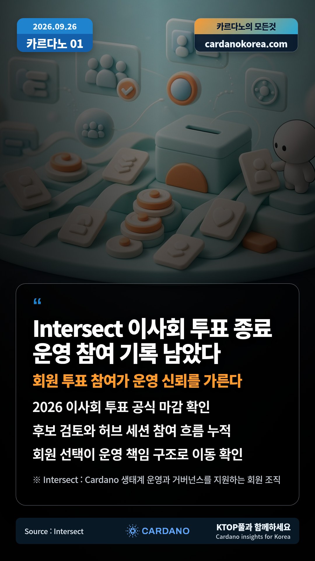 2026 이사회 투표 공식 마감 확인 — 후보 검토와 허브 세션 참여 흐름 누적