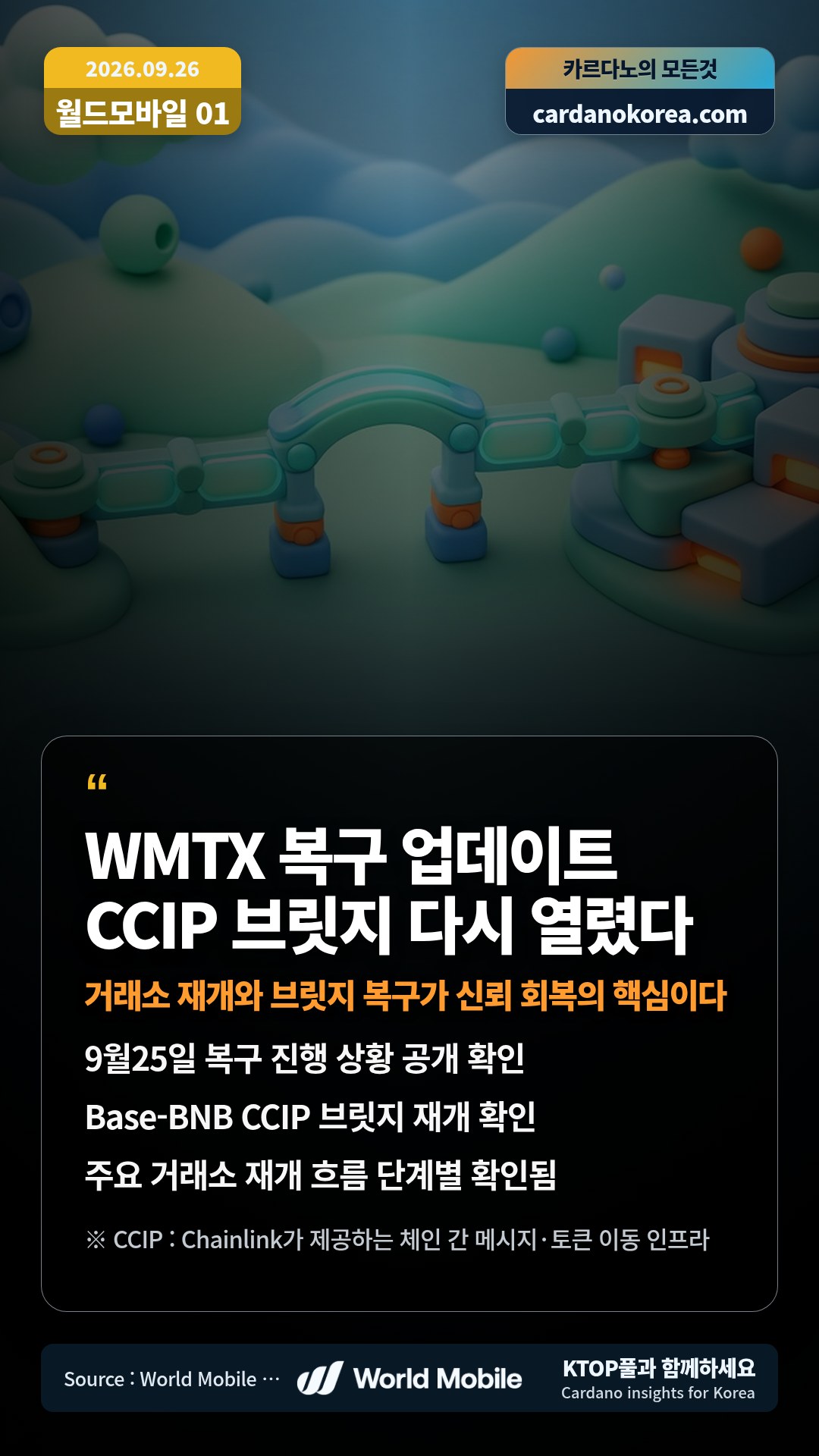 9월25일 복구 진행 상황 공개 확인 — Base-BNB CCIP 브릿지 재개 확인