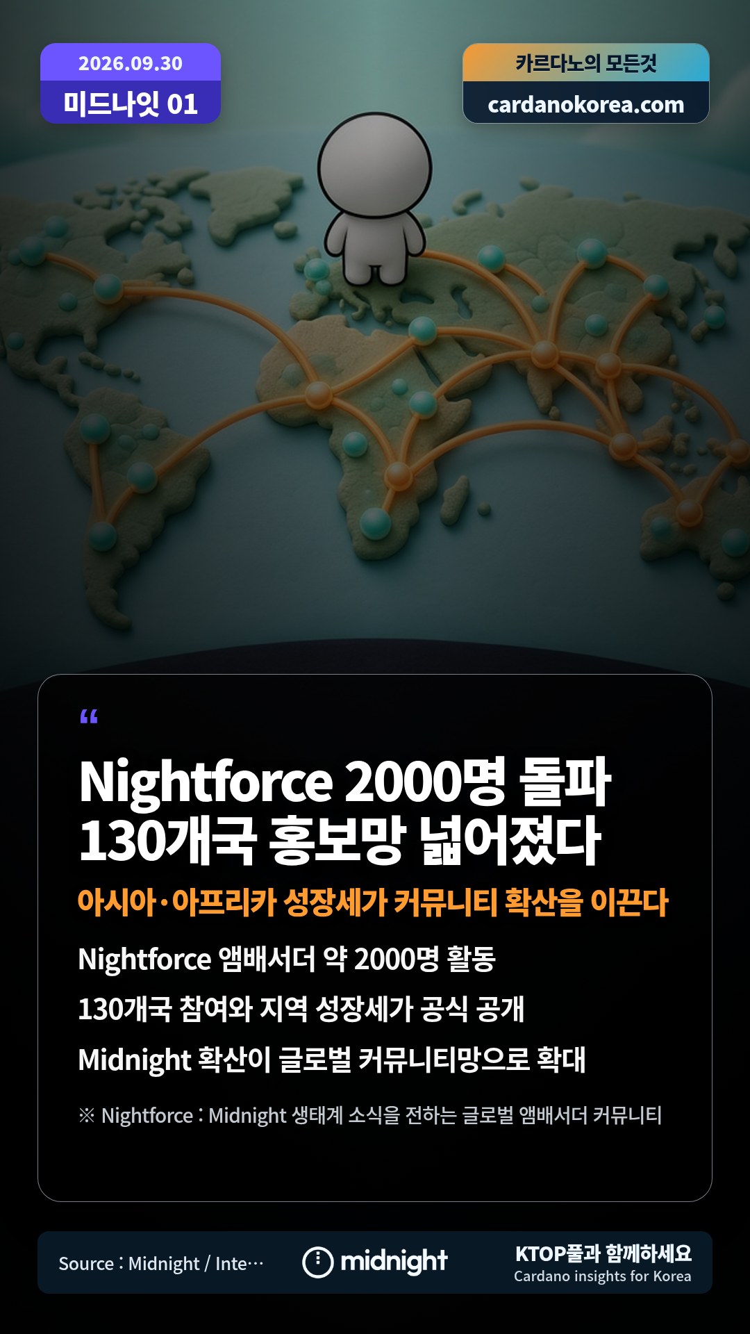 Nightforce 앰배서더 약 2000명 활동 — 130개국 참여와 지역 성장세가 공식 공개