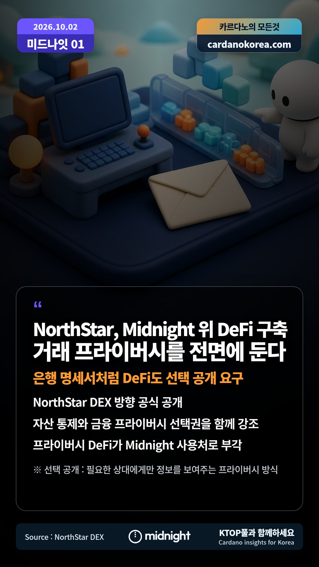 NorthStar DEX 방향 공식 공개 — 자산 통제와 금융 프라이버시 선택권을 함께 강조
