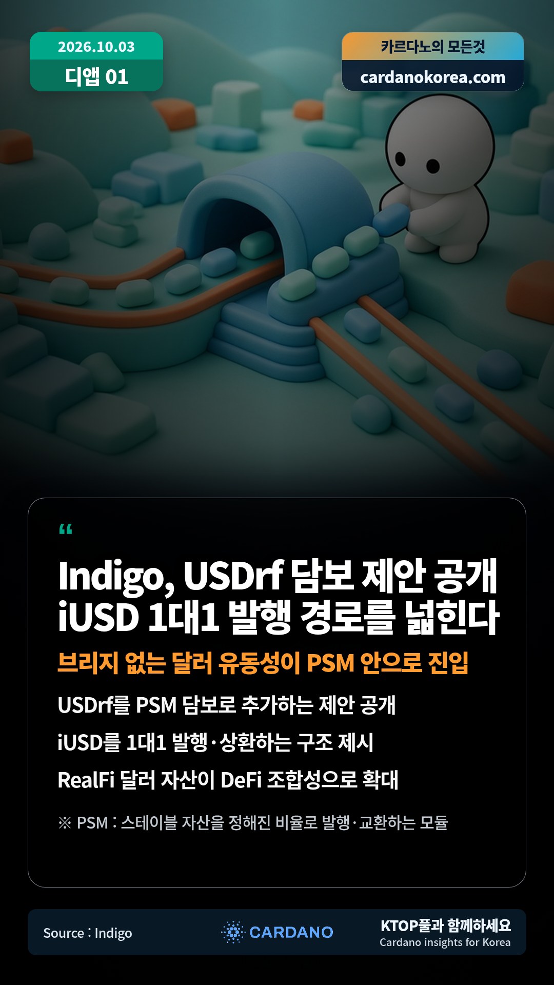 USDrf를 PSM 담보로 추가하는 제안 공개 — iUSD를 1대1 발행·상환하는 구조 제시