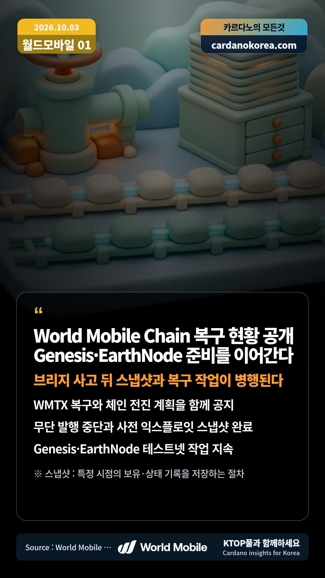WMTX 복구와 체인 전진 계획을 함께 공지 — 무단 발행 중단과 사전 익스플로잇 스냅샷 완료