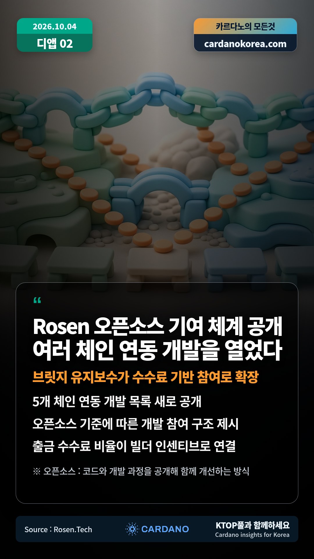 5개 체인 연동 개발 목록 새로 공개 — 오픈소스 기준에 따른 개발 참여 구조 제시