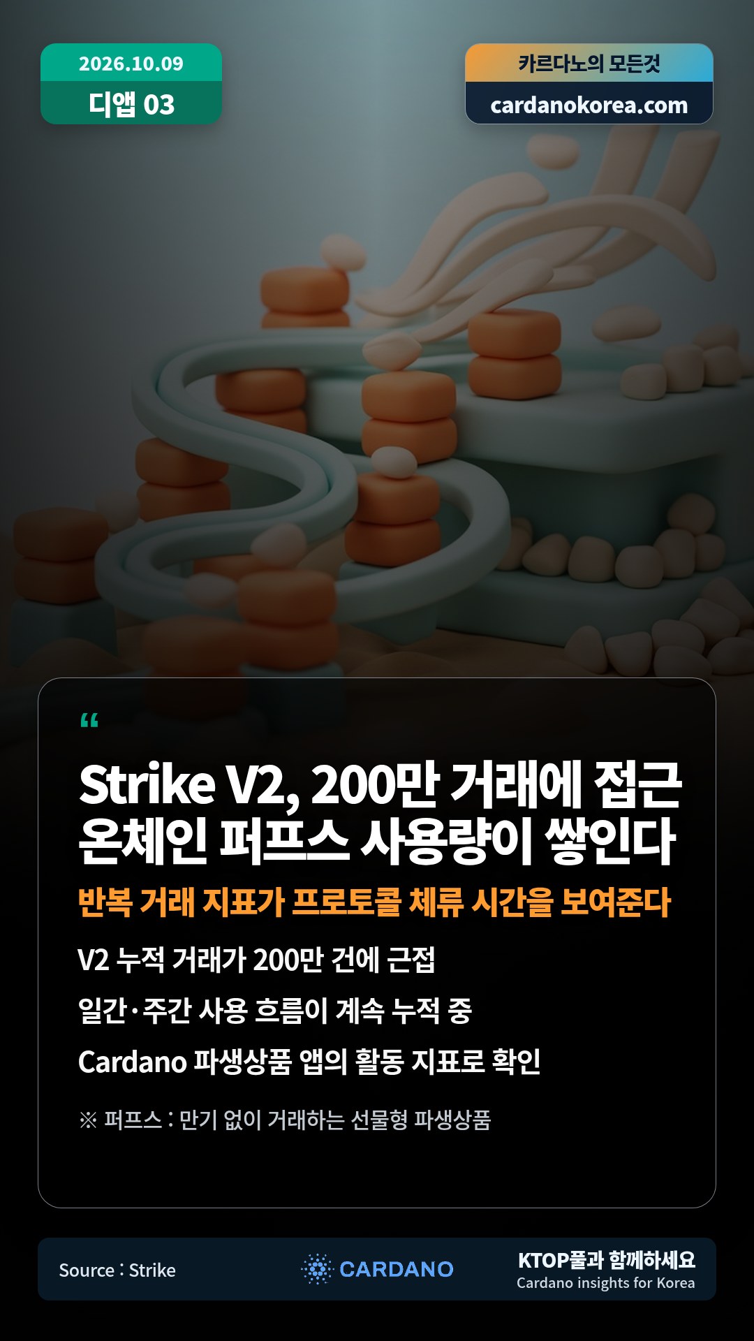 V2 누적 거래가 200만 건에 근접 — 일간·주간 사용 흐름이 계속 누적 중