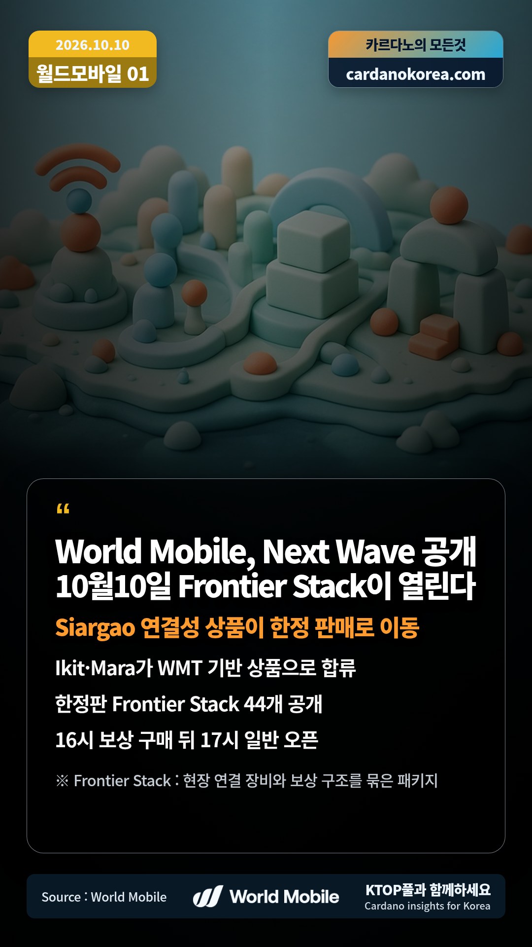Ikit·Mara가 WMT 기반 상품으로 합류 — 한정판 Frontier Stack 44개 공개