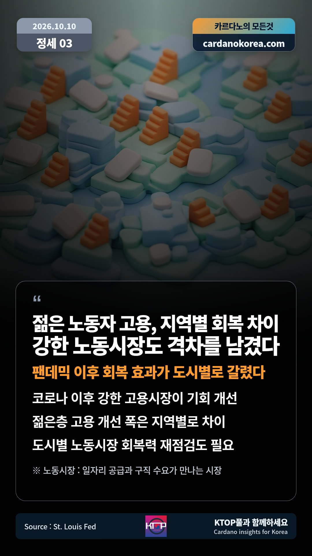코로나 이후 강한 고용시장이 기회 개선 — 젊은층 고용 개선 폭은 지역별로 차이