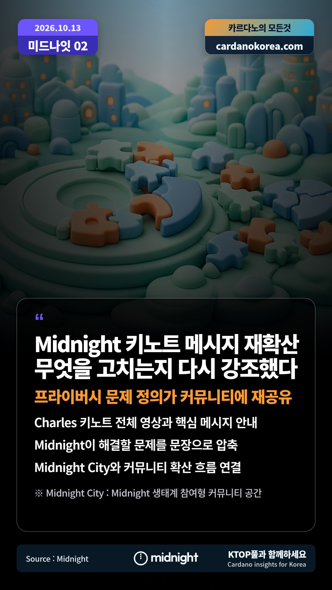 Charles 키노트 전체 영상과 핵심 메시지 안내 — Midnight이 해결할 문제를 문장으로 압축