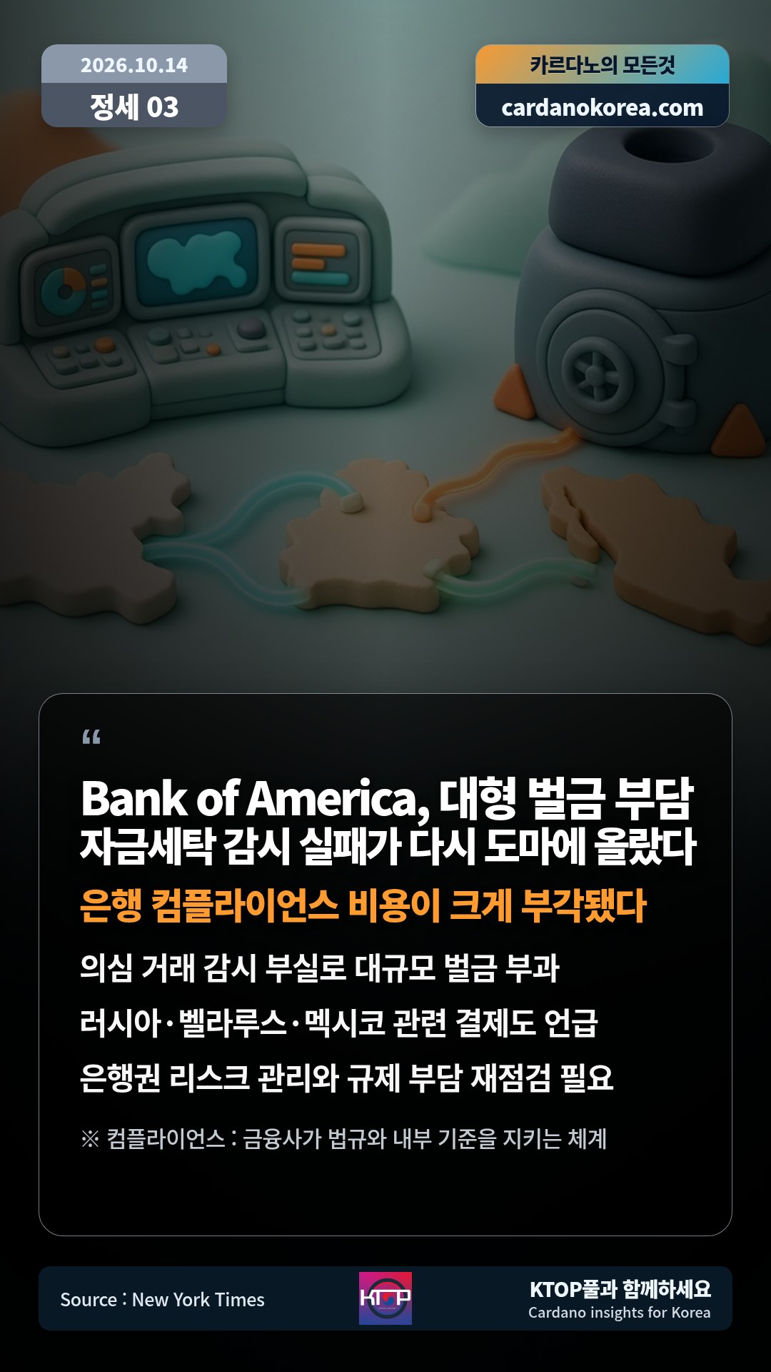 의심 거래 감시 부실로 대규모 벌금 부과 — 러시아·벨라루스·멕시코 관련 결제도 언급