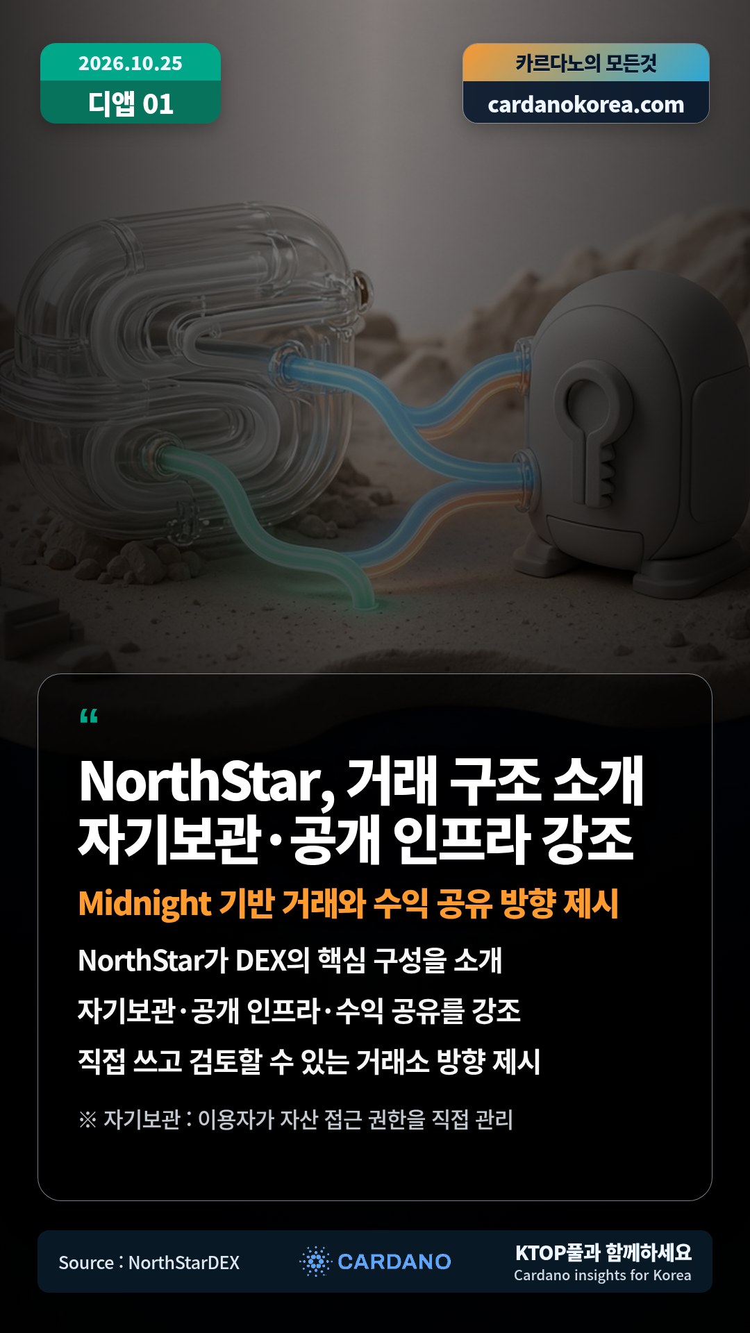 NorthStar가 DEX의 핵심 구성을 소개 — 자기보관·공개 인프라·수익 공유를 강조